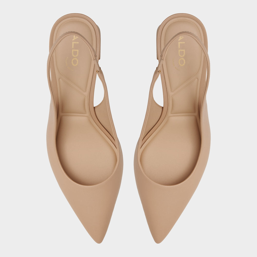 Uliana Beige Women's Block heels - Slingback heel, Block heel