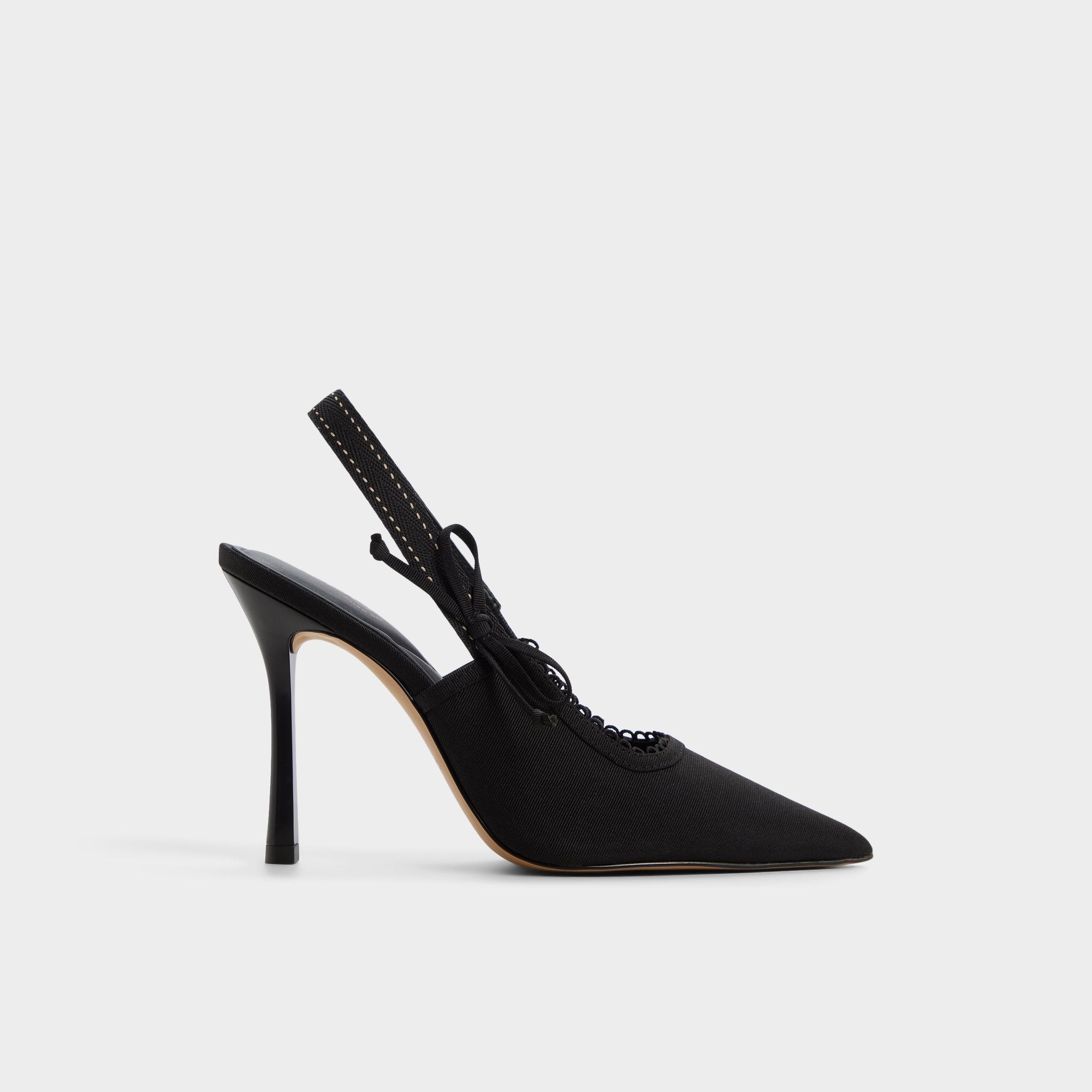 Hennie in Other Black - Slingback heel, Stiletto heel