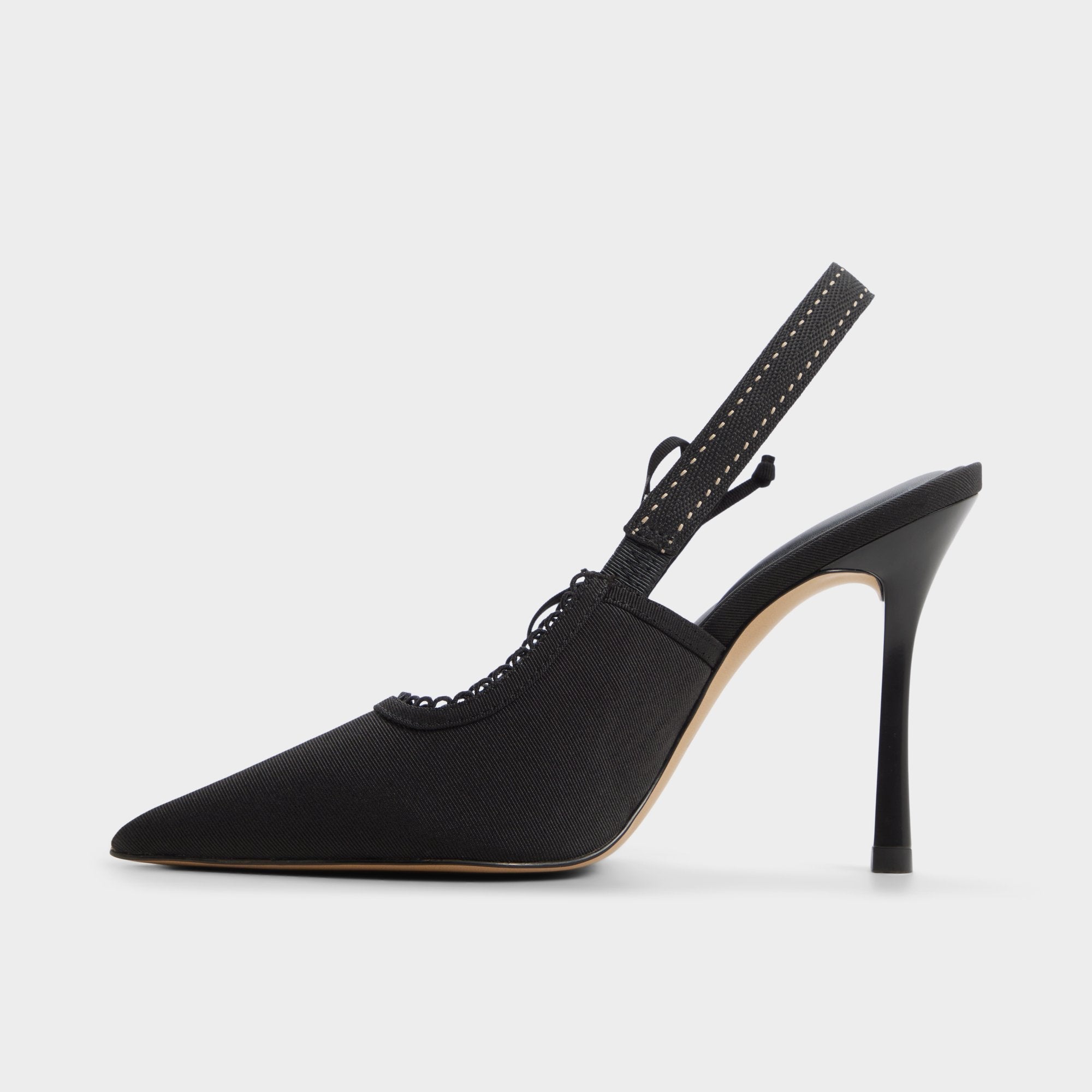 Hennie in Other Black - Slingback heel, Stiletto heel