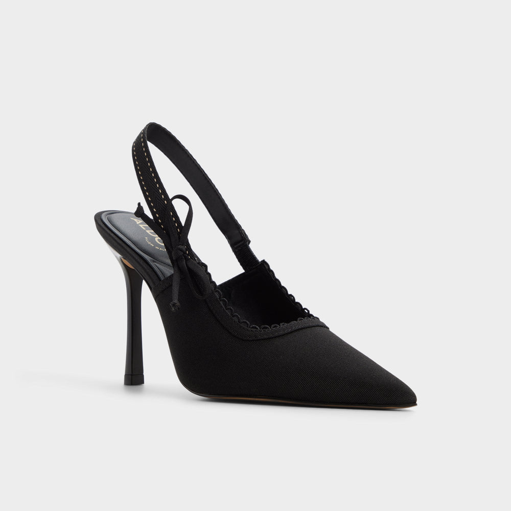 Hennie in Other Black - Slingback heel, Stiletto heel