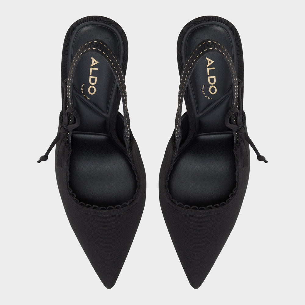 Hennie in Other Black - Slingback heel, Stiletto heel