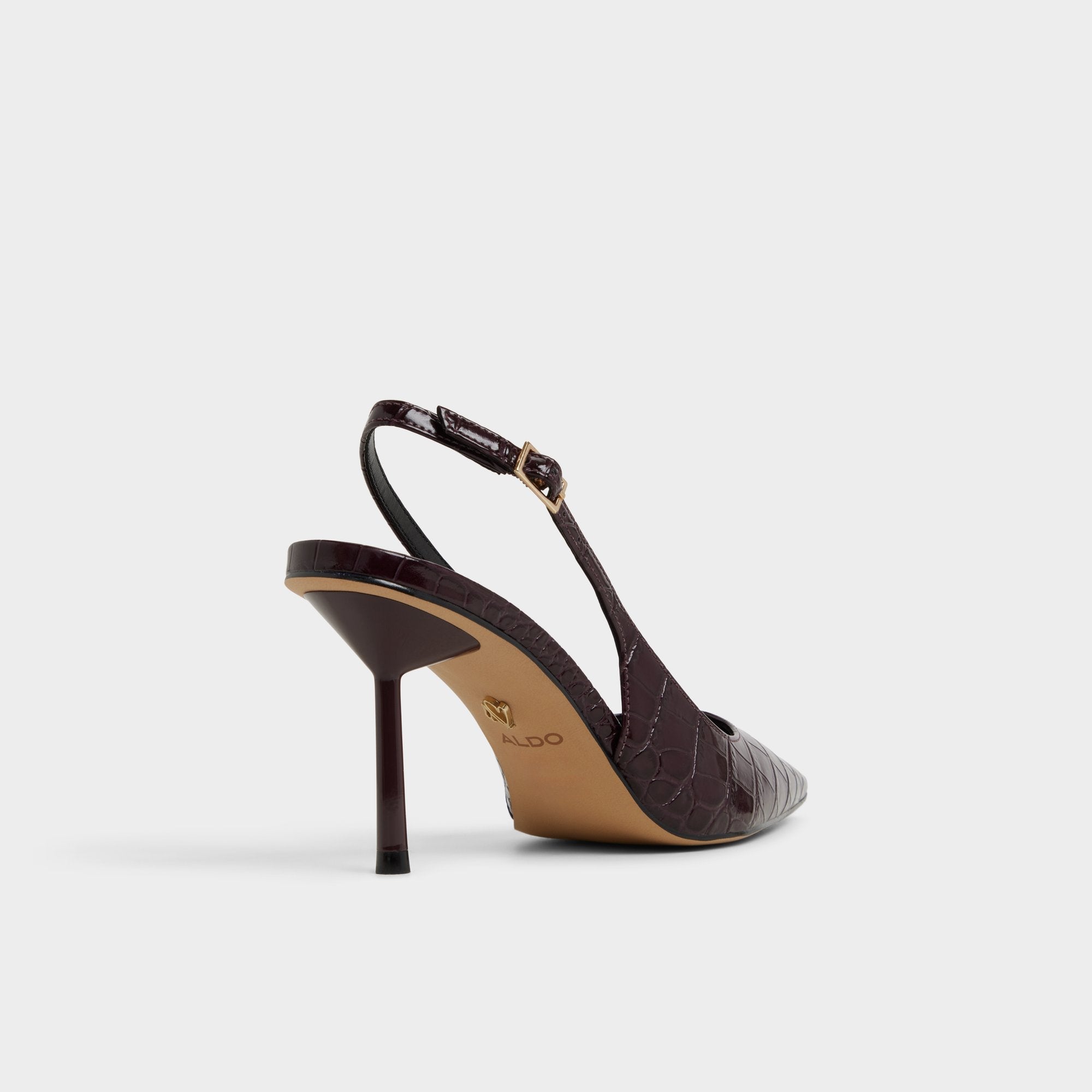 Seralina in Bordo - Slingback heel, Stiletto heel