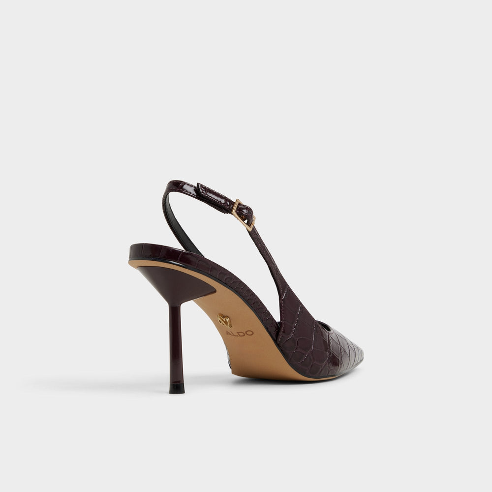 Seralina in Bordo - Slingback heel, Stiletto heel