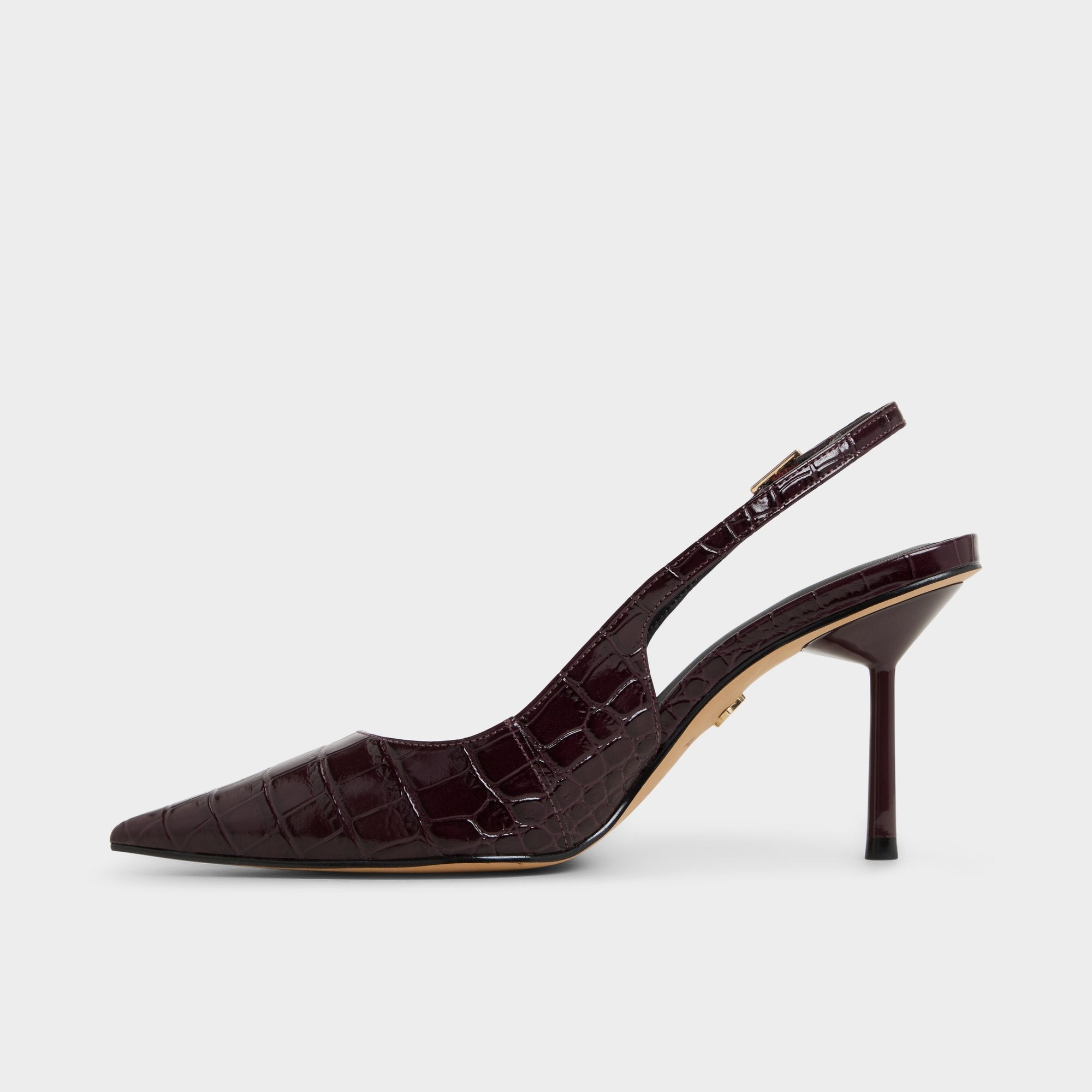 Seralina in Bordo - Slingback heel, Stiletto heel