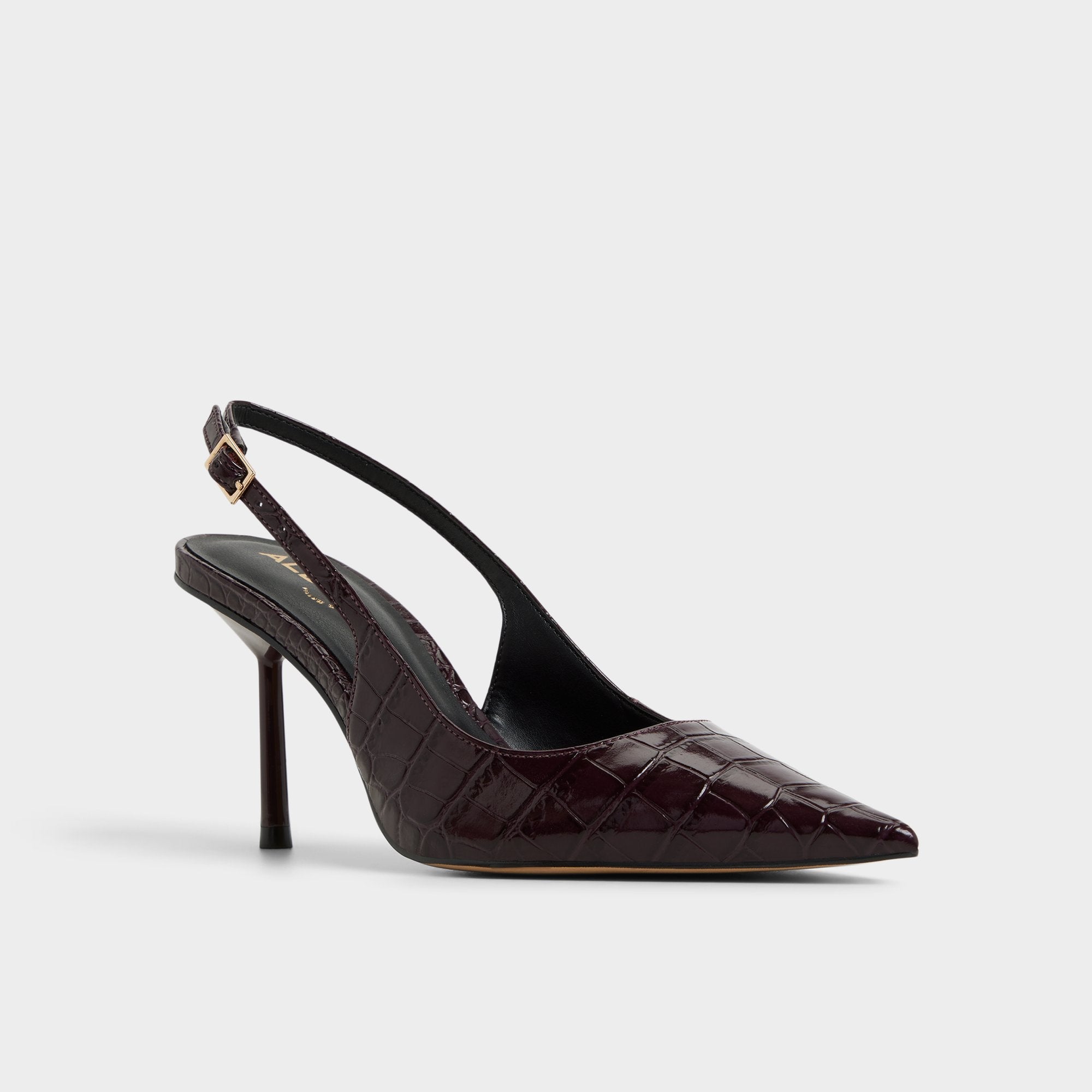 Seralina in Bordo - Slingback heel, Stiletto heel