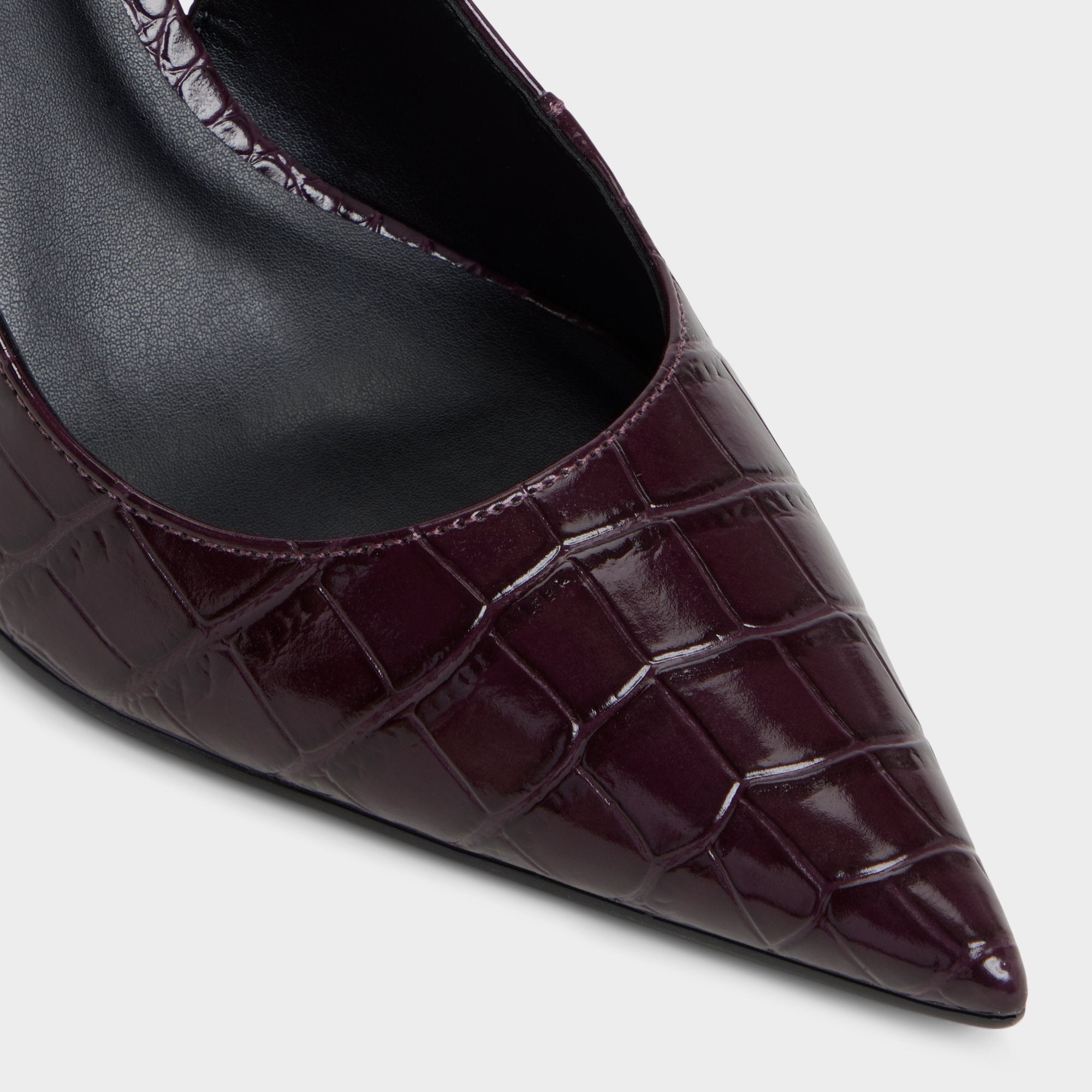 Seralina in Bordo - Slingback heel, Stiletto heel