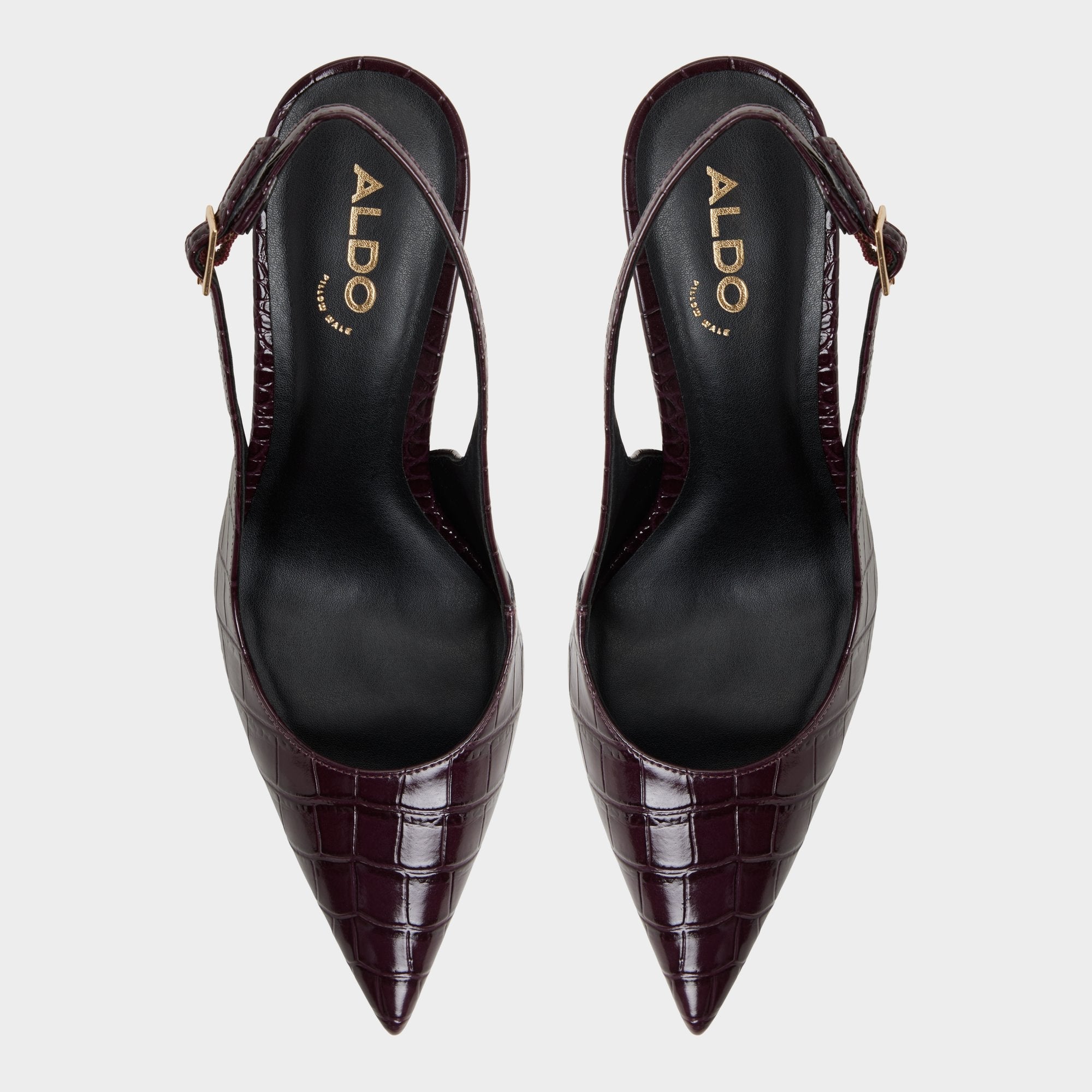 Seralina in Bordo - Slingback heel, Stiletto heel