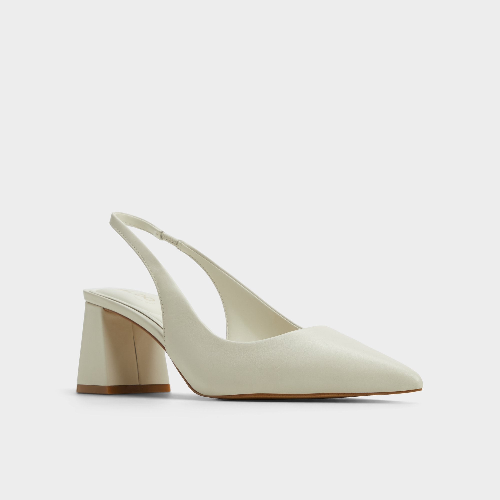 Uliana White/Bone Women's Slingbacks - Slingback heel, Block heel