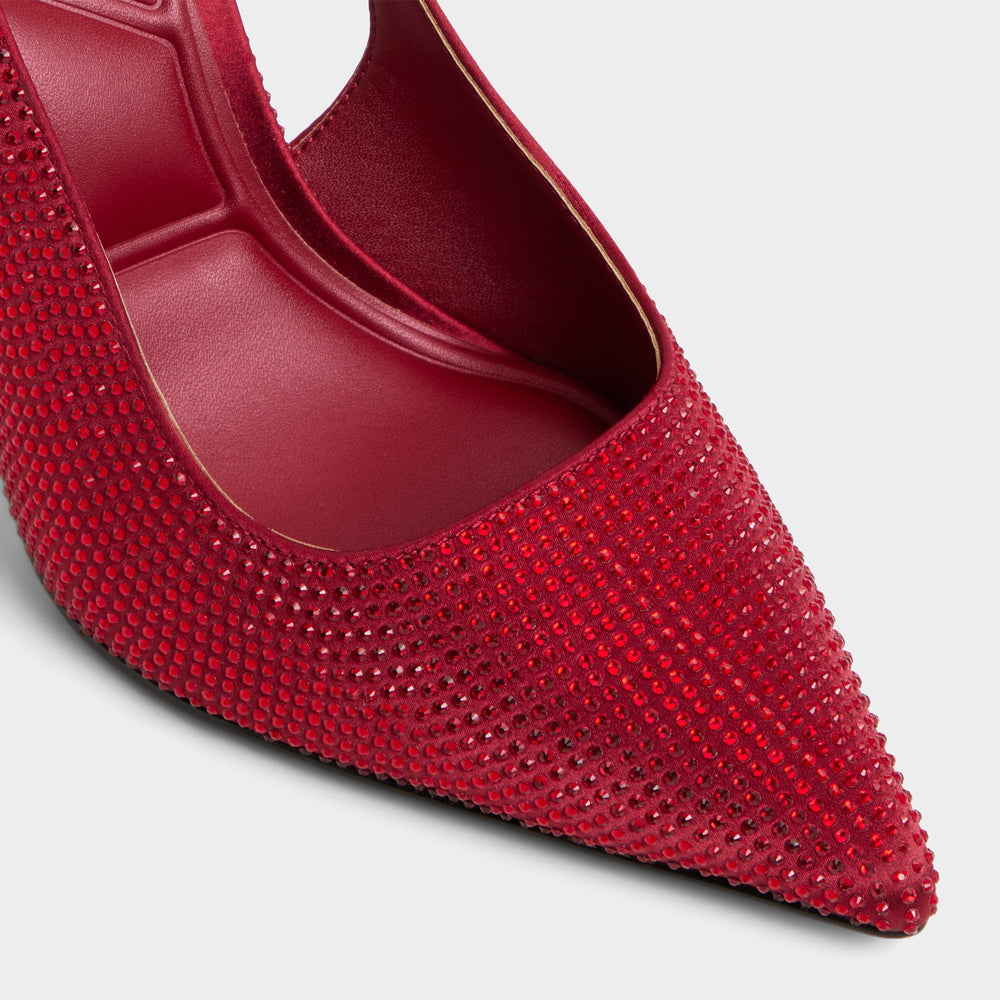 Lovebloom in Xt Dark Red - Slingback heel, Stiletto heel