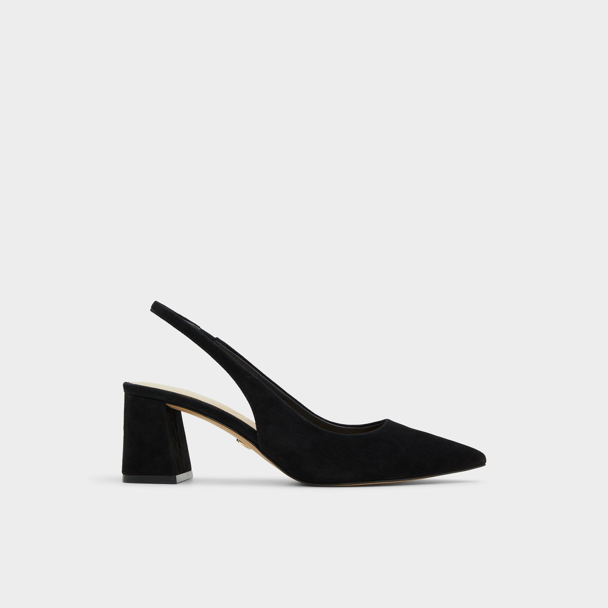 Uliana in Other Black - Slingback heel, Block heel