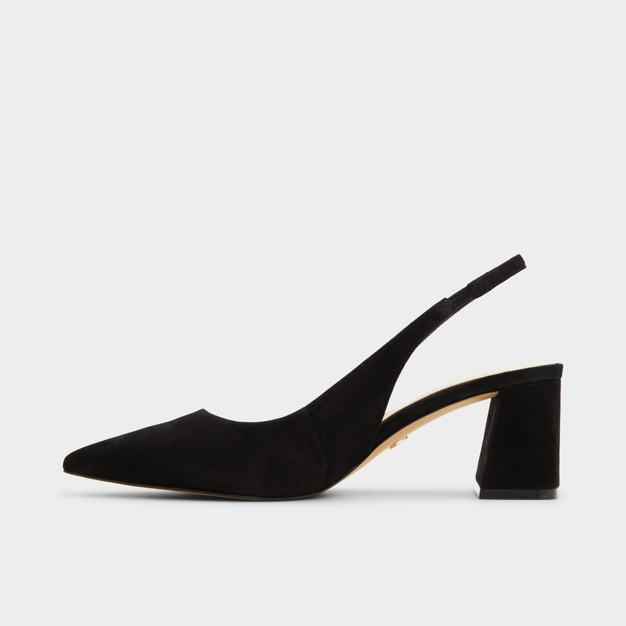 Uliana in Other Black - Slingback heel, Block heel