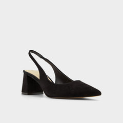 Uliana in Other Black - Slingback heel, Block heel