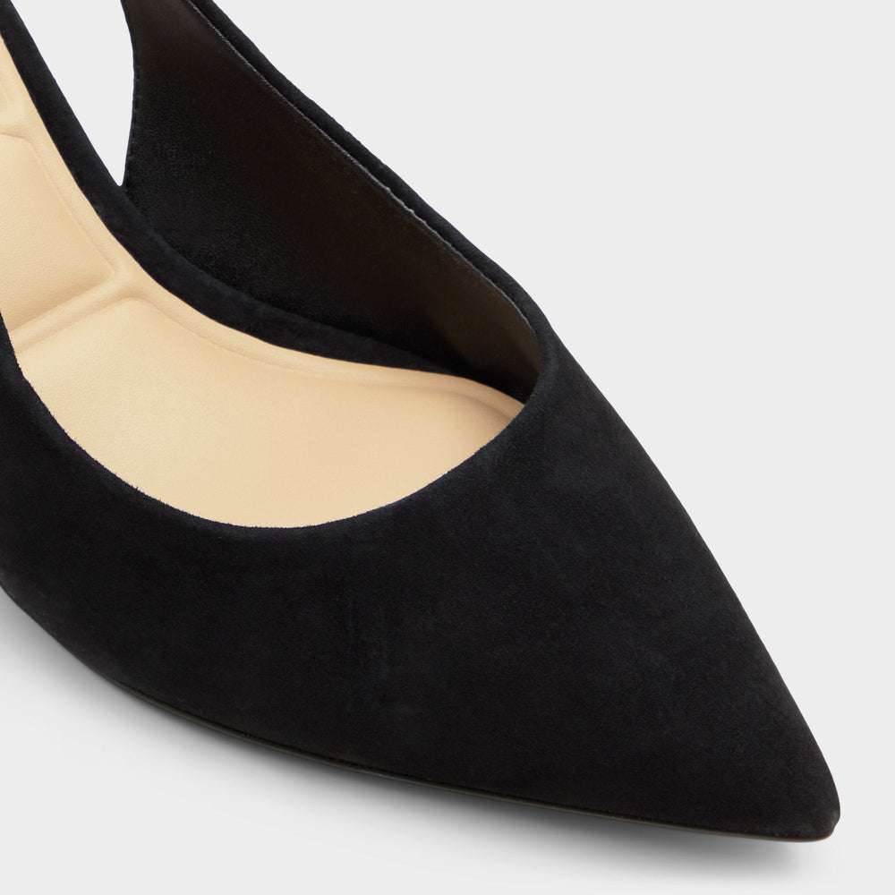 Uliana in Other Black - Slingback heel, Block heel