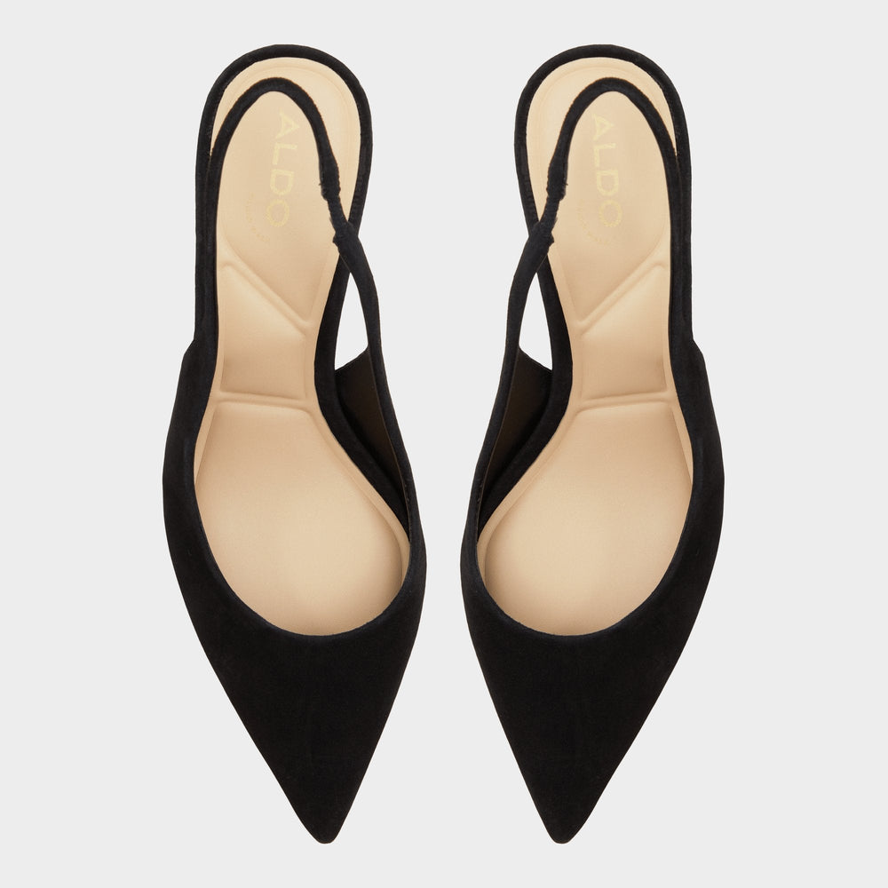 Uliana in Other Black - Slingback heel, Block heel