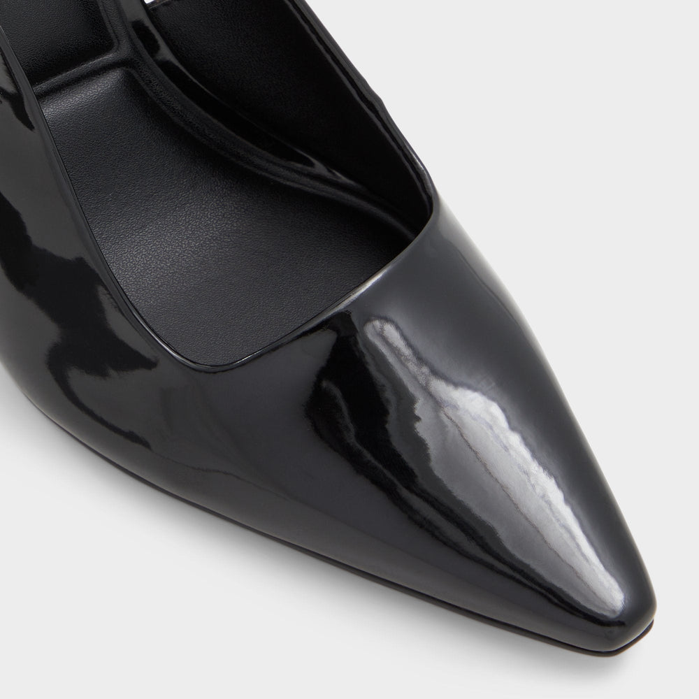 Marysa Black Women's Slingbacks - Slingback heel, Stiletto heel