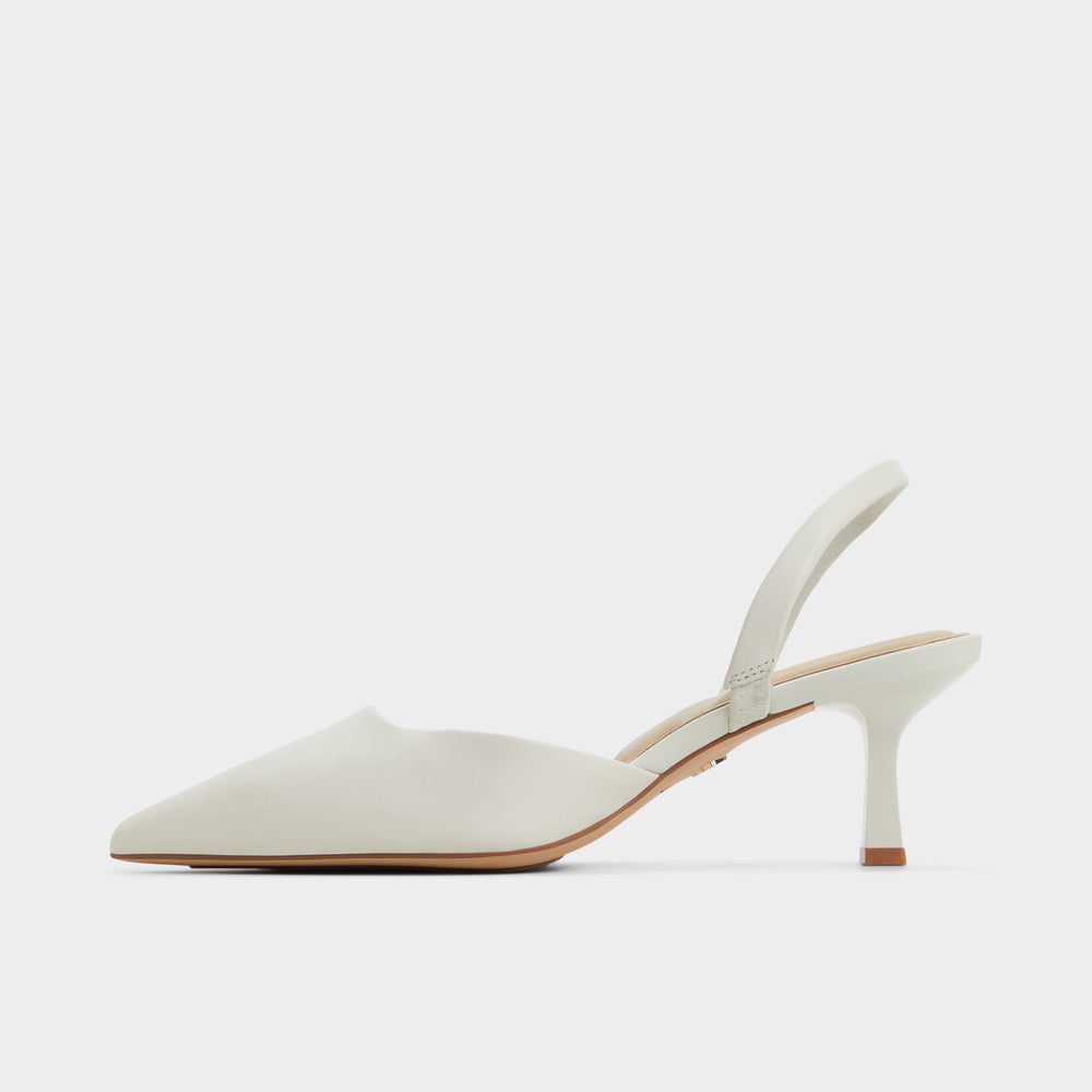 Gavedessi Open White Women's Kitten heels - Slingback heel, Kitten heel