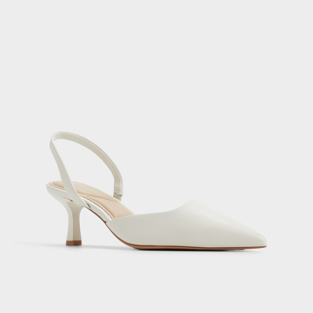 Gavedessi Open White Women's Kitten heels - Slingback heel, Kitten heel