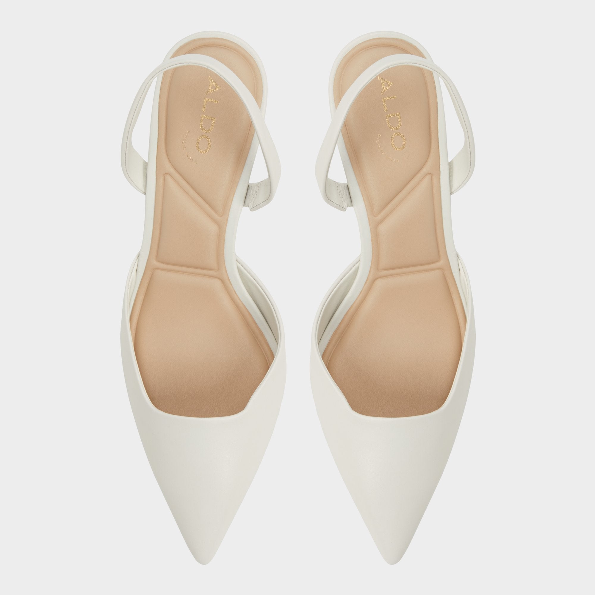 Gavedessi Open White Women's Kitten heels - Slingback heel, Kitten heel