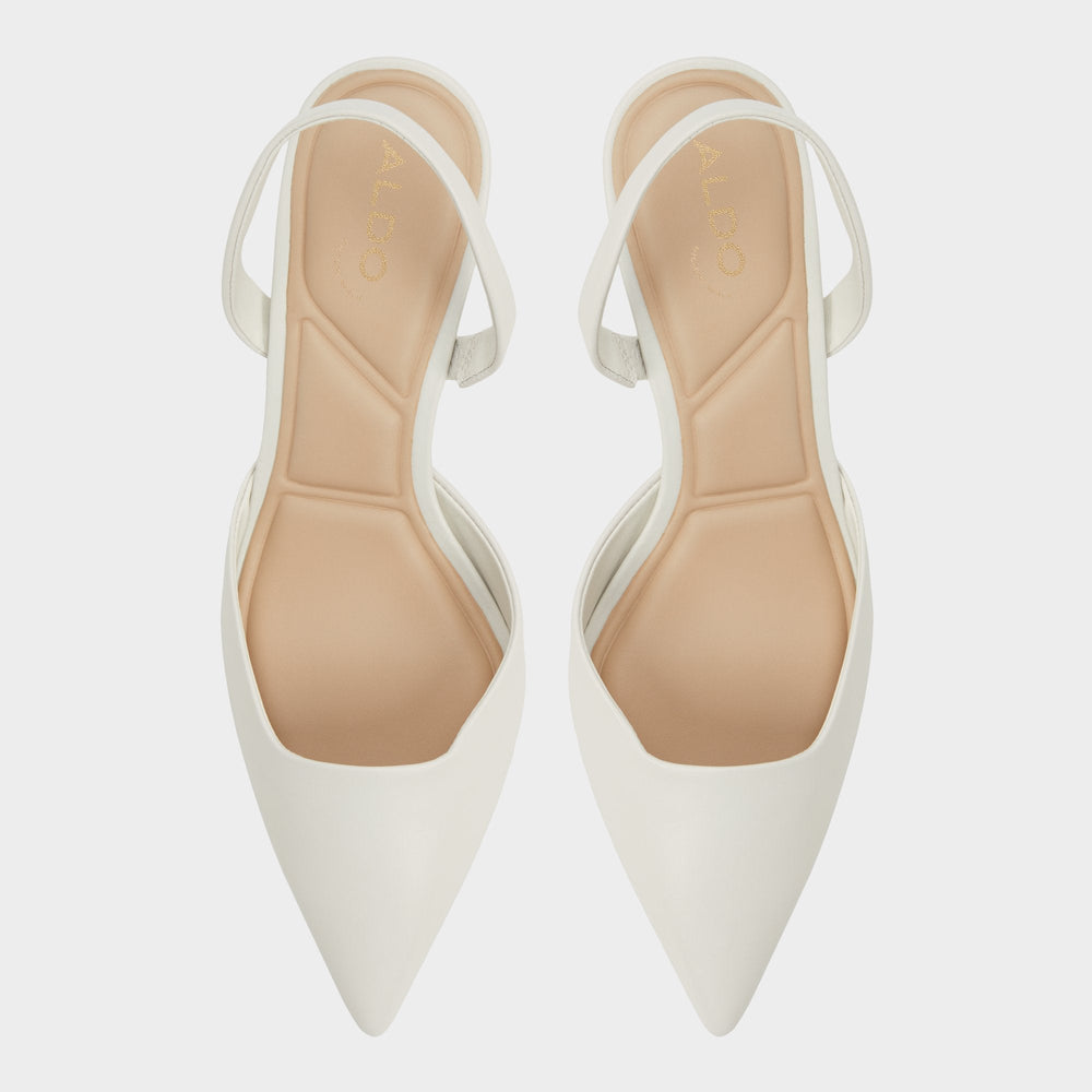 Gavedessi Open White Women's Kitten heels - Slingback heel, Kitten heel