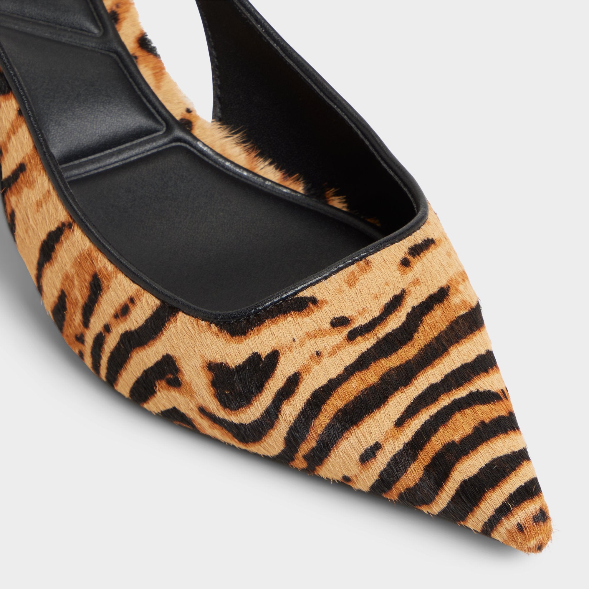 Leanah in Open Brown - Slingback heel, Kitten heel