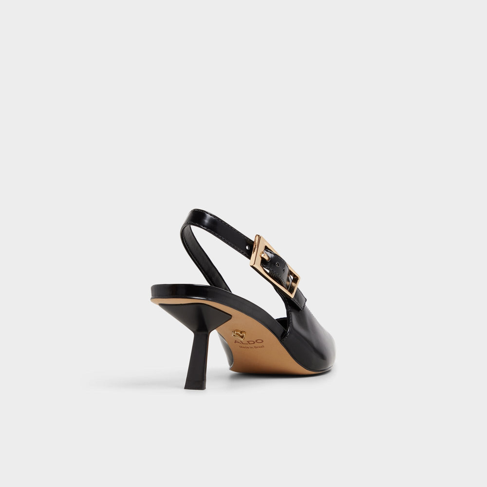 Nealie in Black 14139075 - Slingback heel, Kitten heel