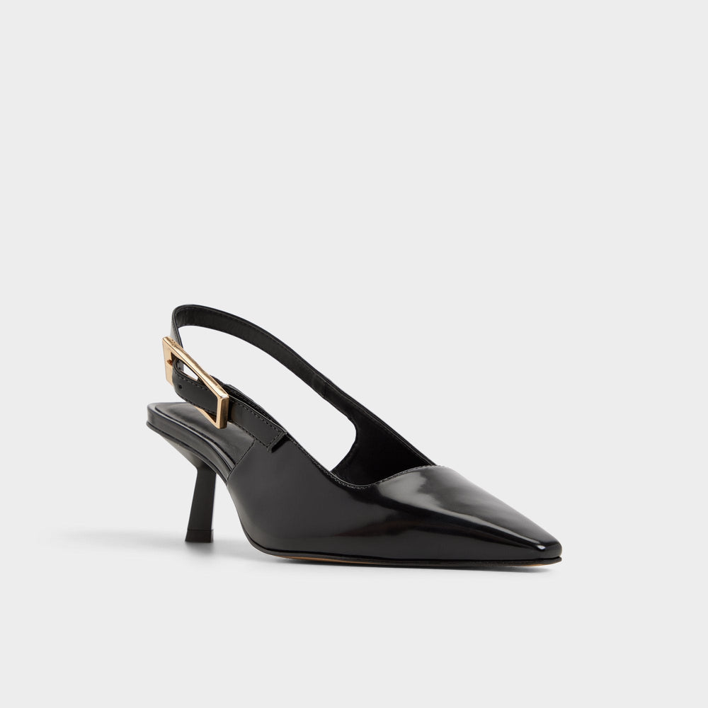 Nealie in Black 14139075 - Slingback heel, Kitten heel