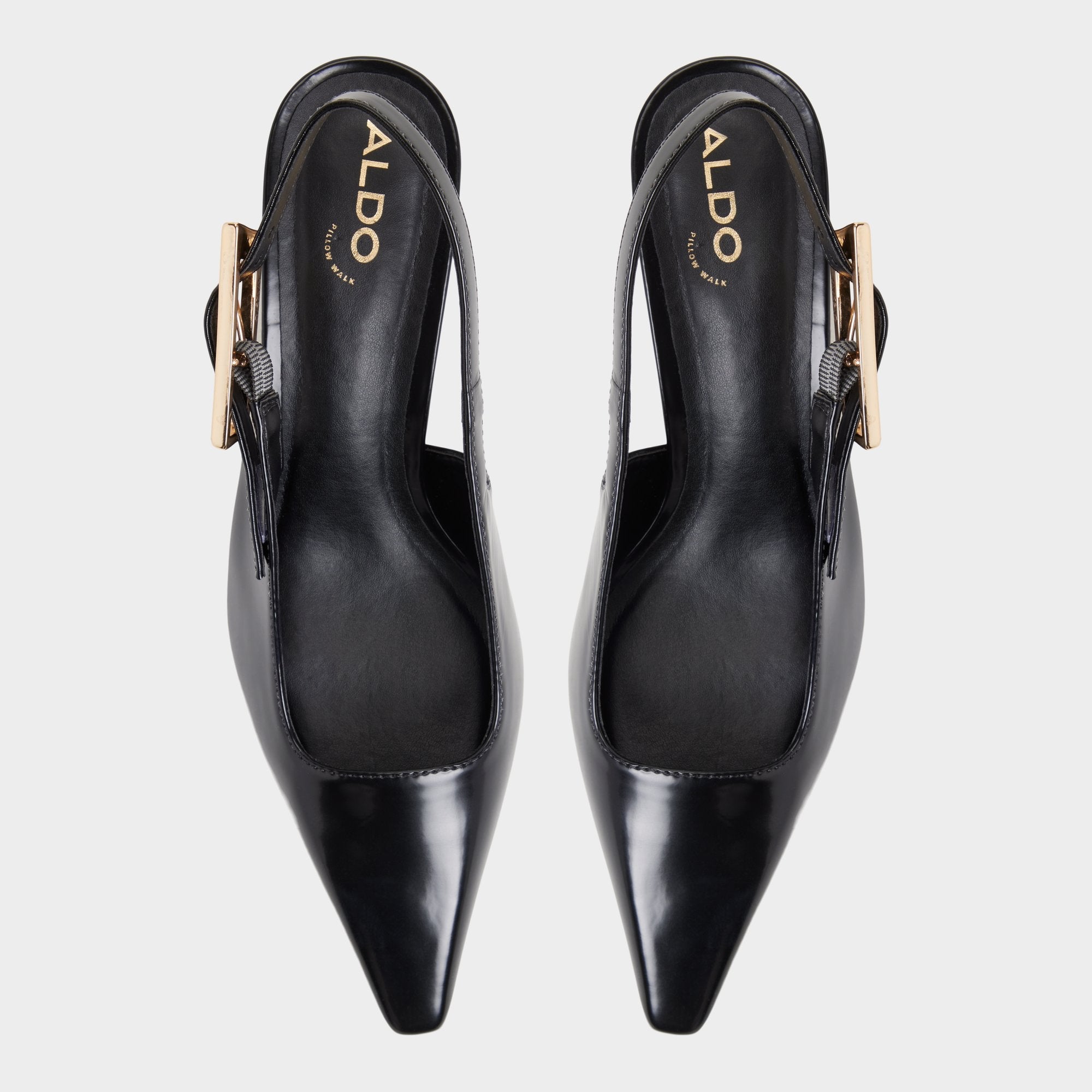 Nealie in Black 14139075 - Slingback heel, Kitten heel