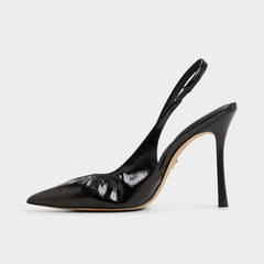 Mystie Black Women's Slingbacks - Slingback heel, Stiletto heel