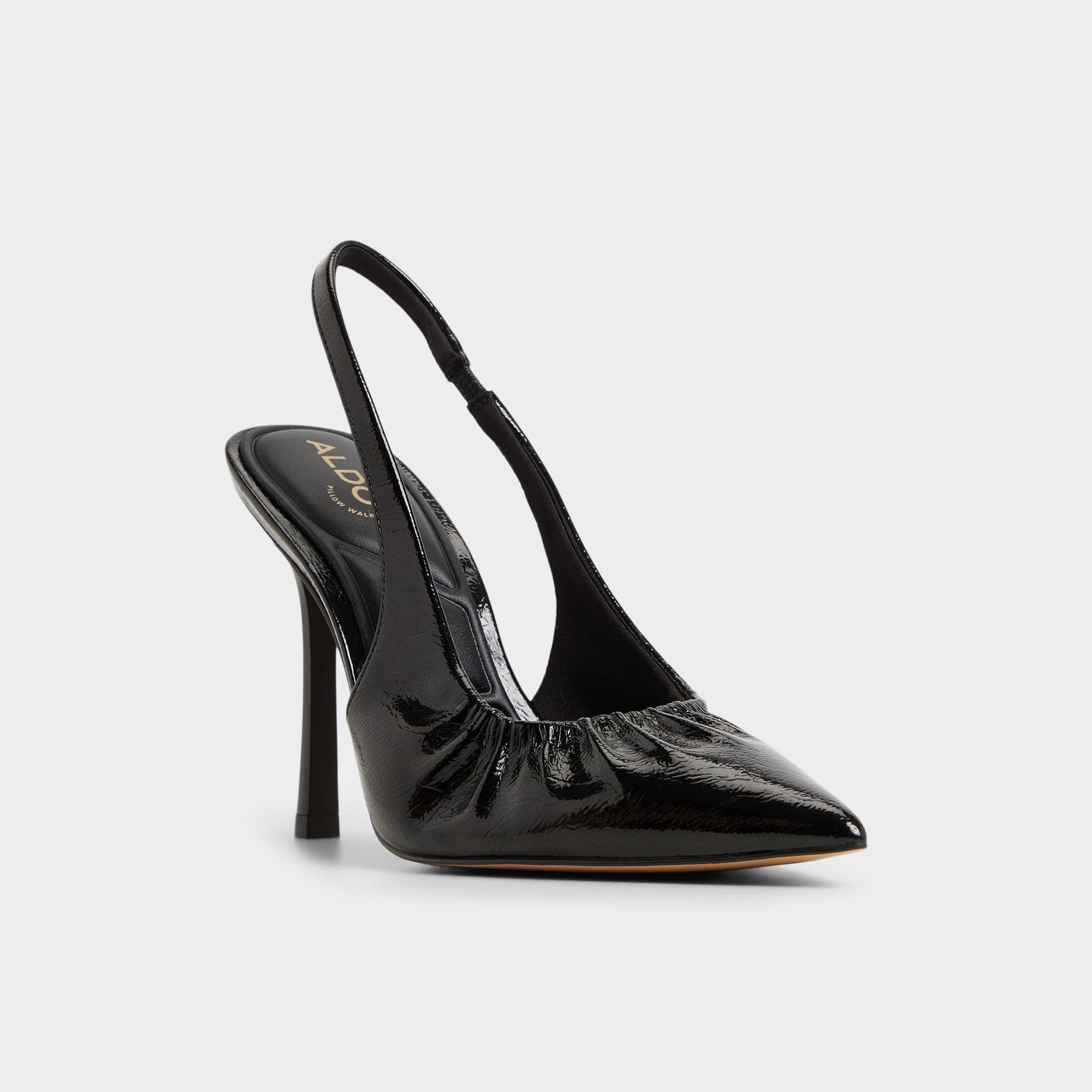 Mystie Black Women's Slingbacks - Slingback heel, Stiletto heel