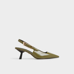 Nealie in Khaki 14139074 - Slingback heel, Kitten heel