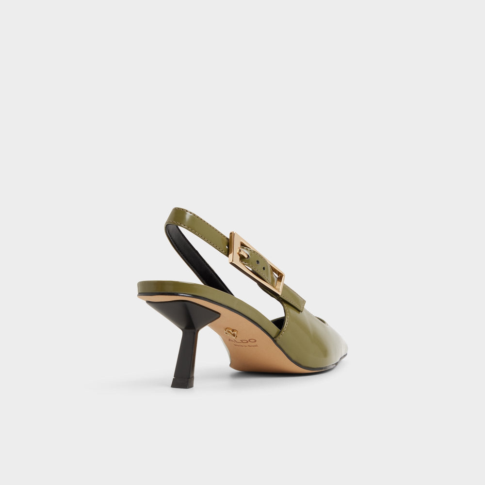Nealie in Khaki 14139074 - Slingback heel, Kitten heel