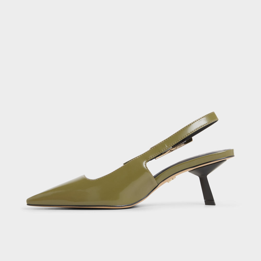 Nealie in Khaki 14139074 - Slingback heel, Kitten heel