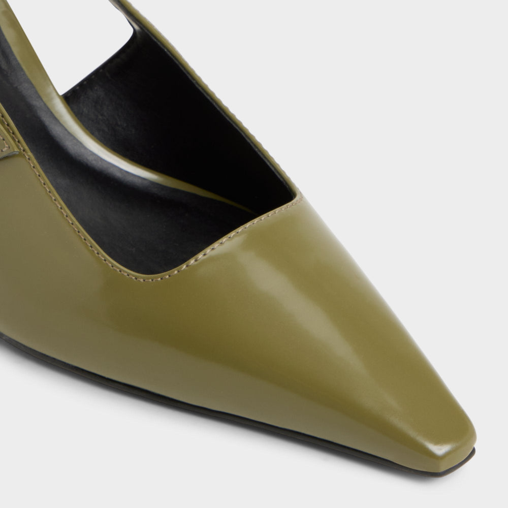 Nealie in Khaki 14139074 - Slingback heel, Kitten heel