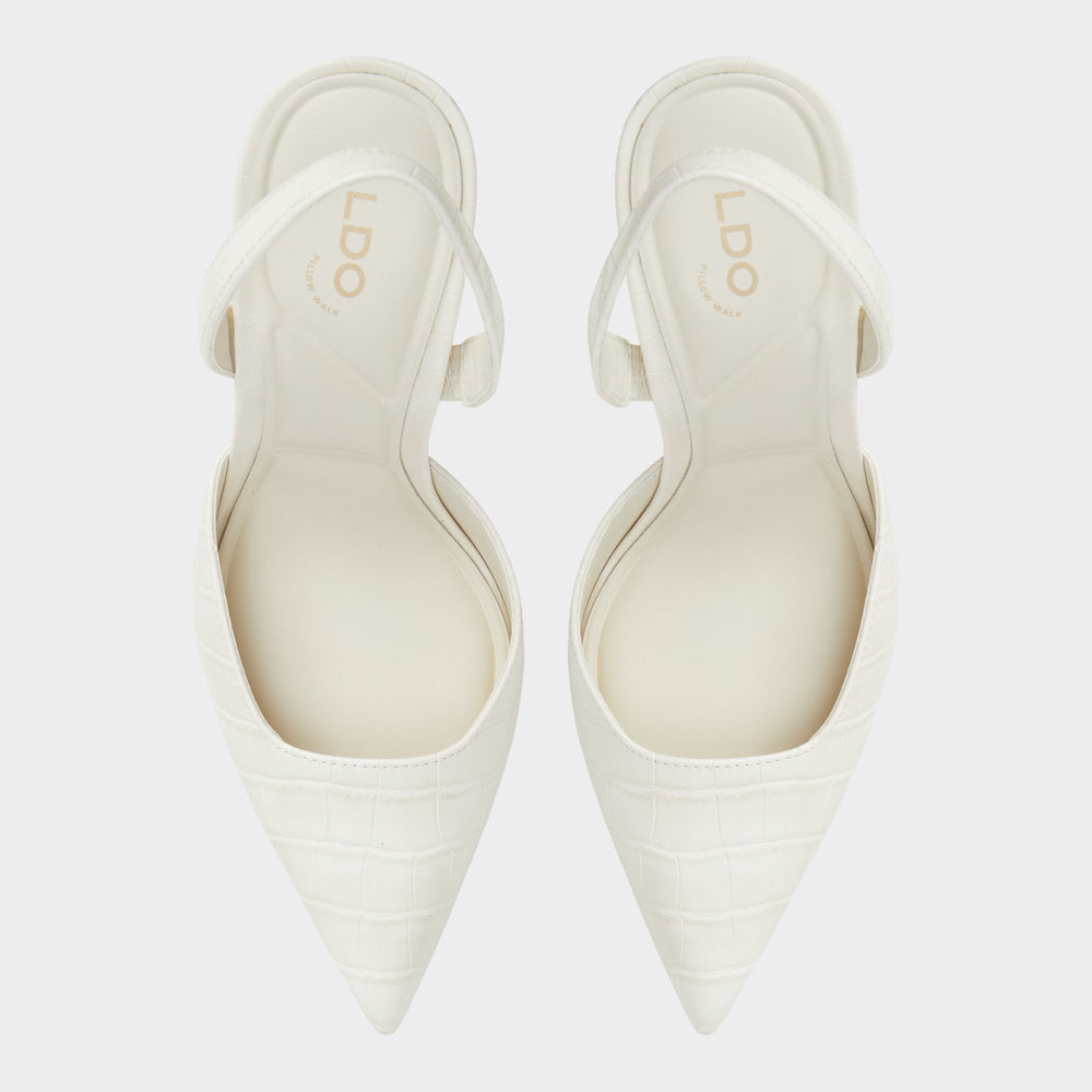 Berolden Other White Women's Slingbacks - Slingback heel, Stiletto heel