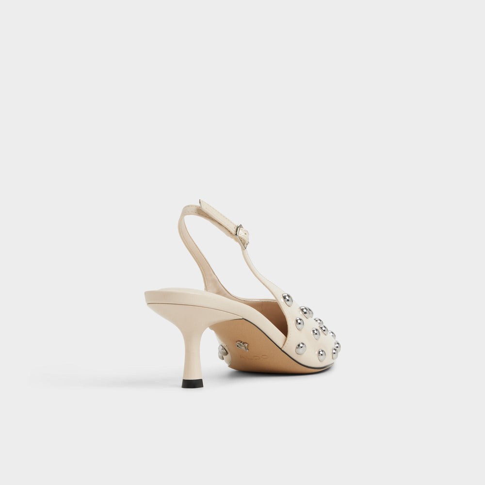 Naiarah in Cream 14118390 - Slingback heel, Stiletto heel