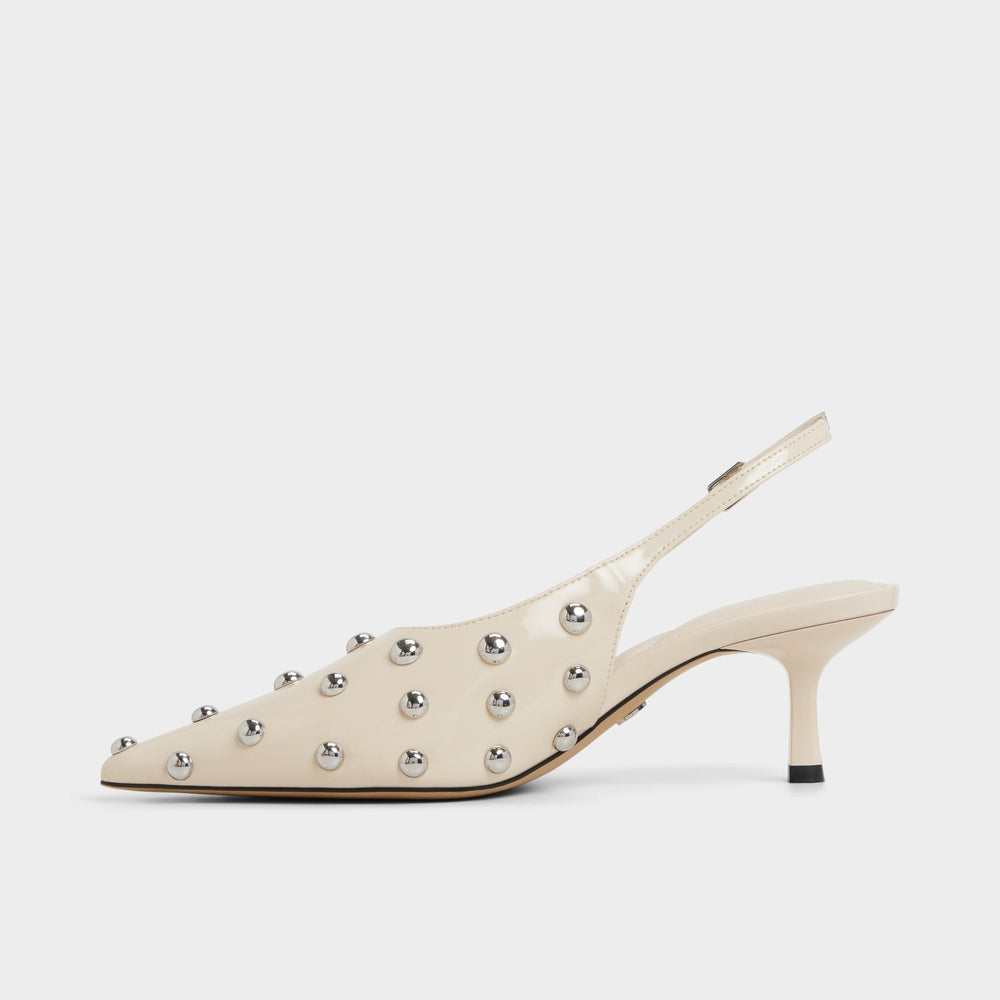 Naiarah in Cream 14118390 - Slingback heel, Stiletto heel