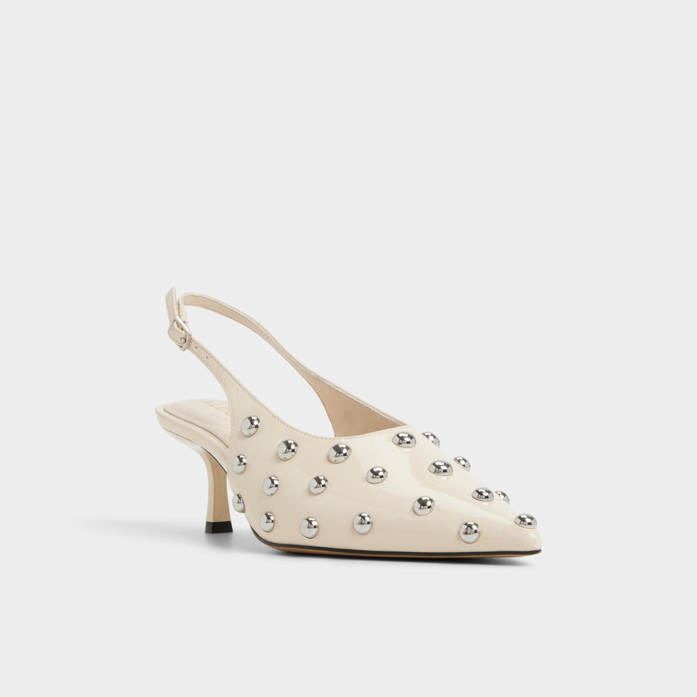 Naiarah in Cream 14118390 - Slingback heel, Stiletto heel