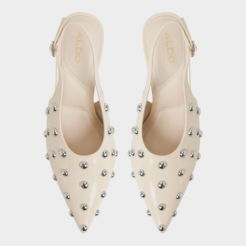 Naiarah in Cream 14118390 - Slingback heel, Stiletto heel