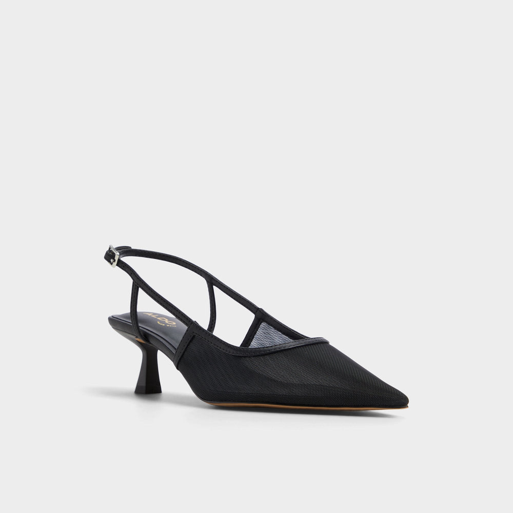 Maxina Black Women's Kitten heels - Slingback heel, Kitten heel