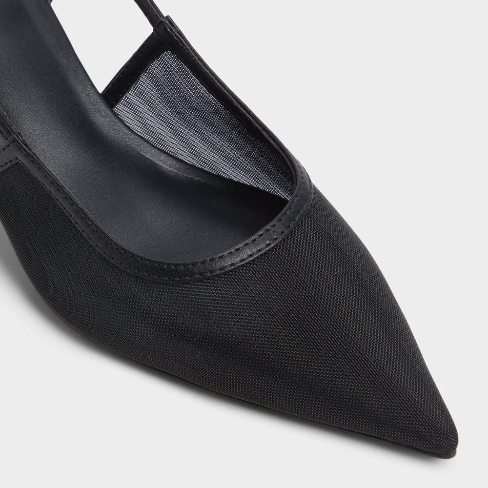 Maxina Black Women's Kitten heels - Slingback heel, Kitten heel