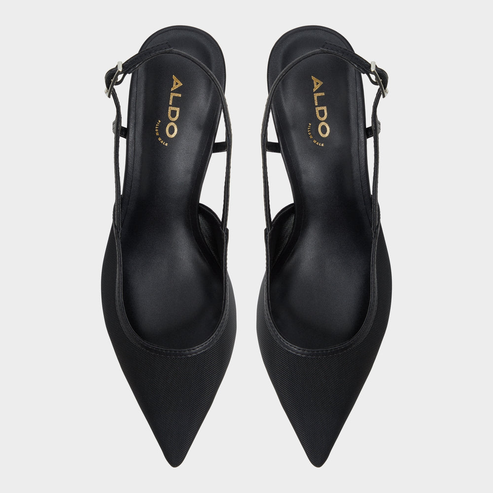 Maxina Black Women's Kitten heels - Slingback heel, Kitten heel