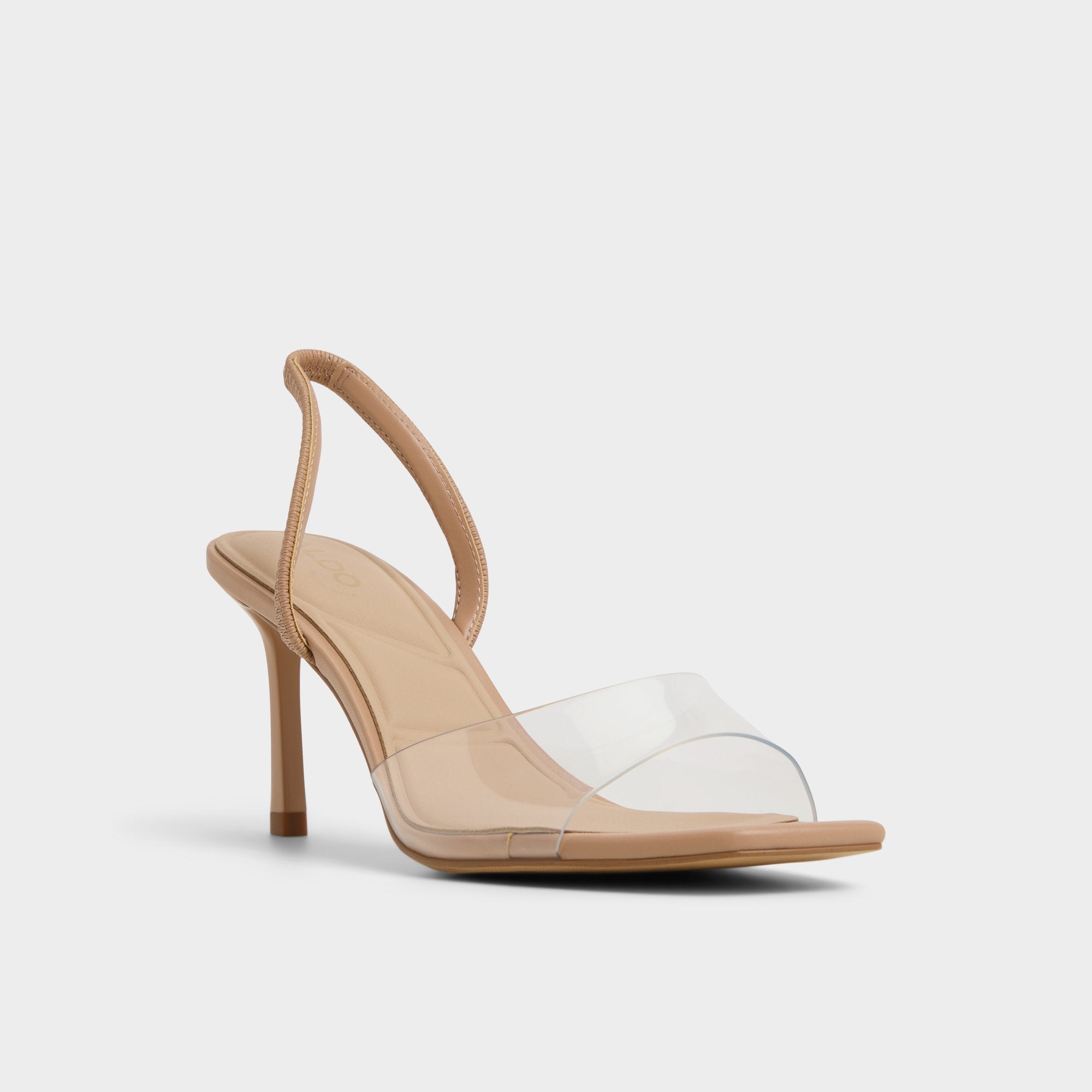 Andyana Beige Women's Strappy sandals - Slingback heeled sandal, Stiletto heel