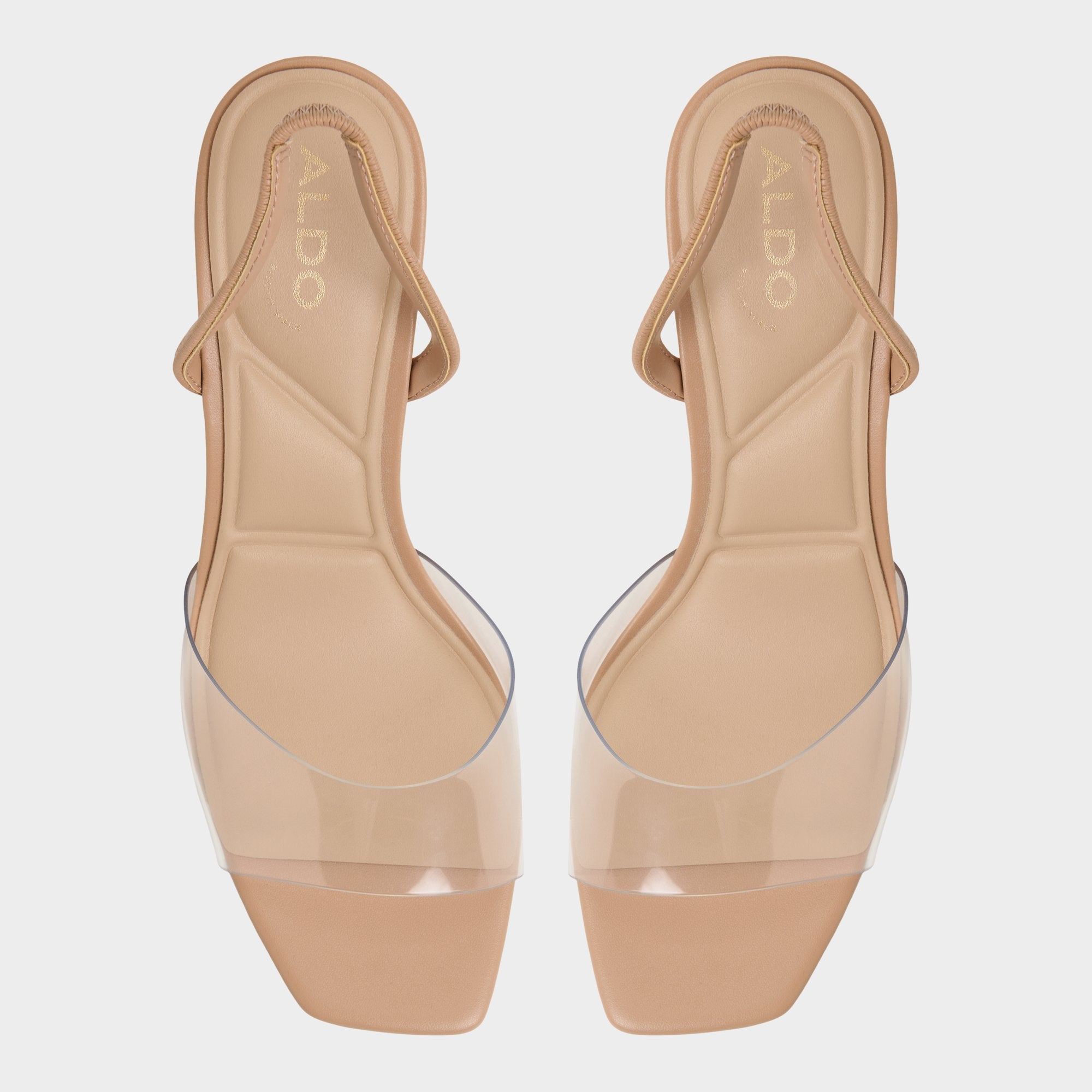 Andyana Beige Women's Strappy sandals - Slingback heeled sandal, Stiletto heel