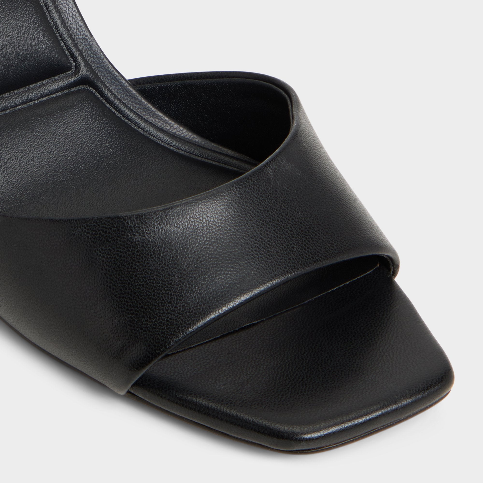 Andya Black Women's Strappy sandals - Slingback heeled sandal, Stiletto heel