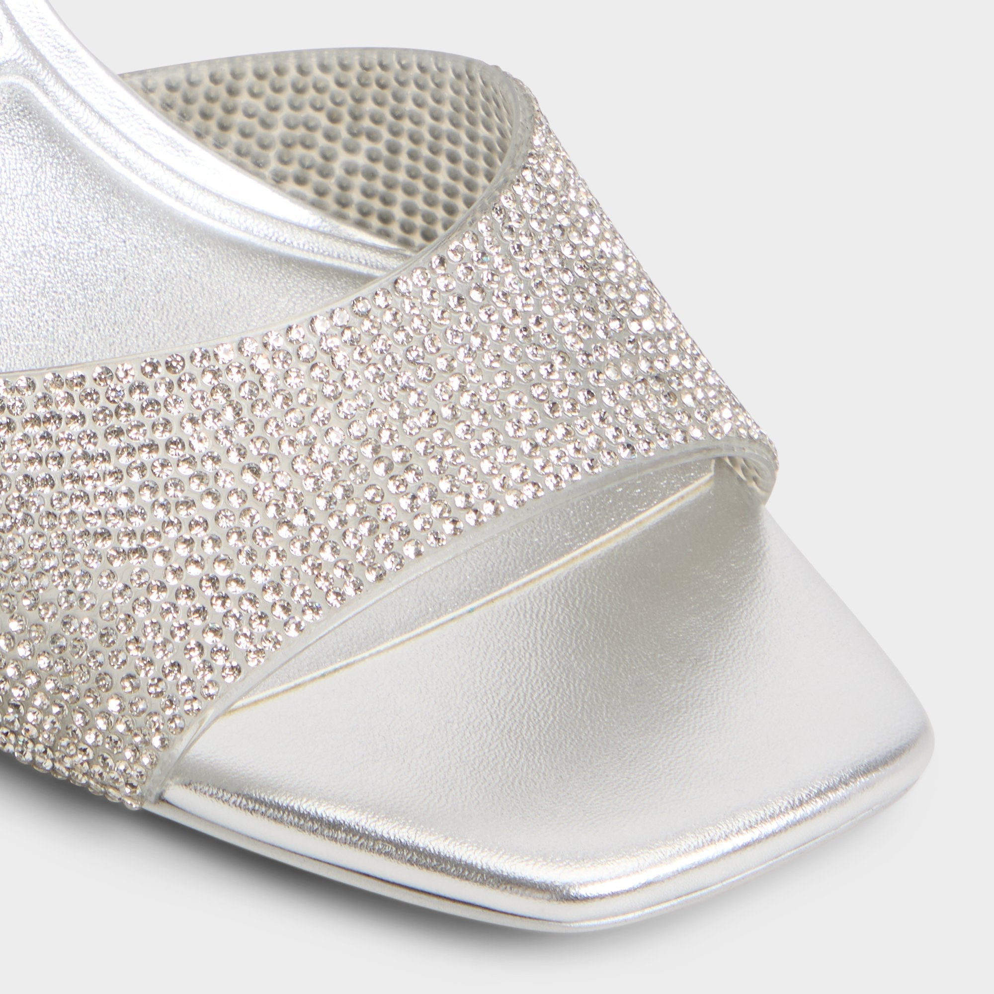 Andyana Silver Women's Strappy sandals - Slingback heeled sandal, Stiletto heel