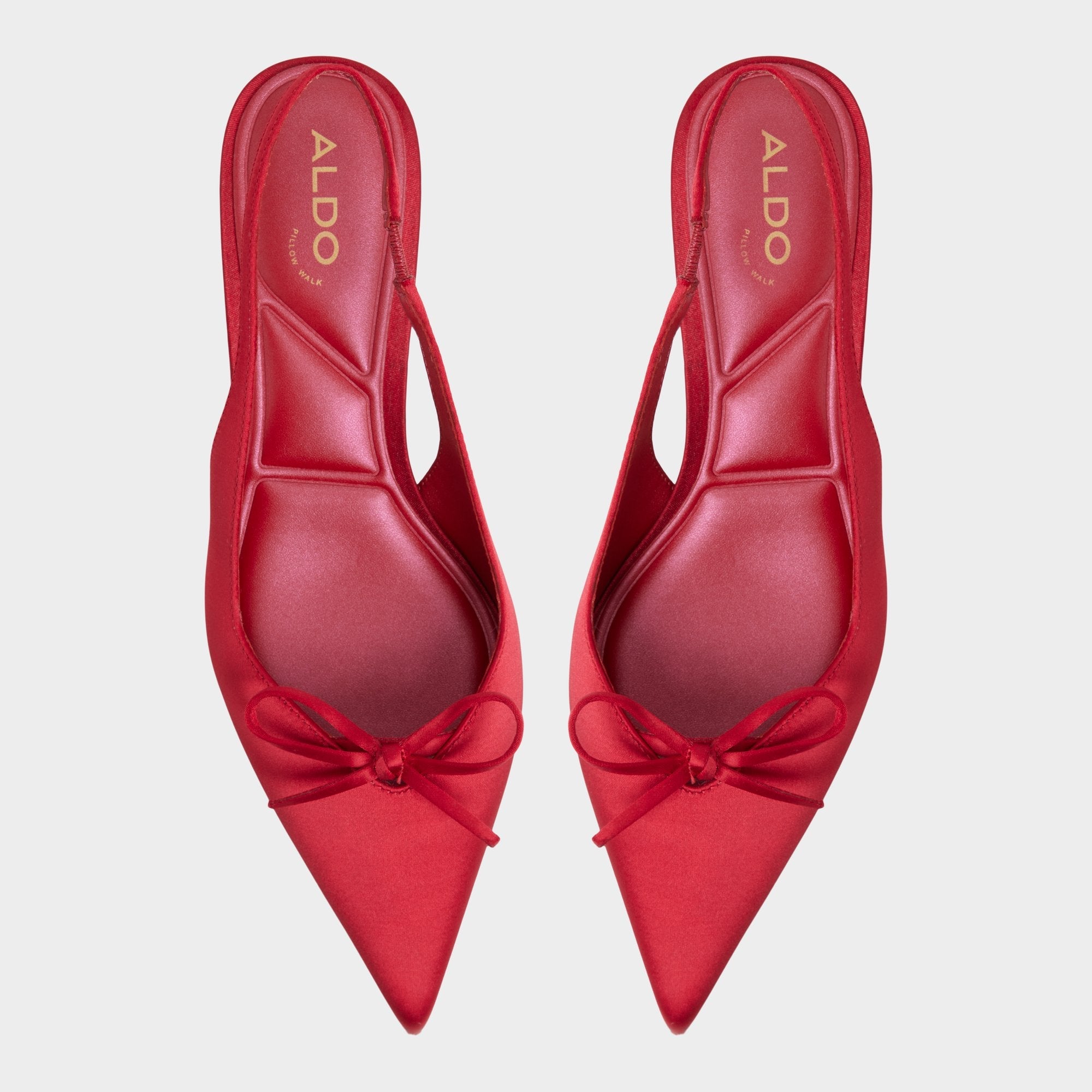 Azizza in Dark Red - Slingback heel, Kitten heel