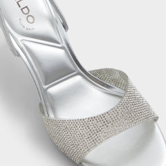 Aitana Silver Women's Heeled sandals - Slingback heeled sandal, Stiletto heel