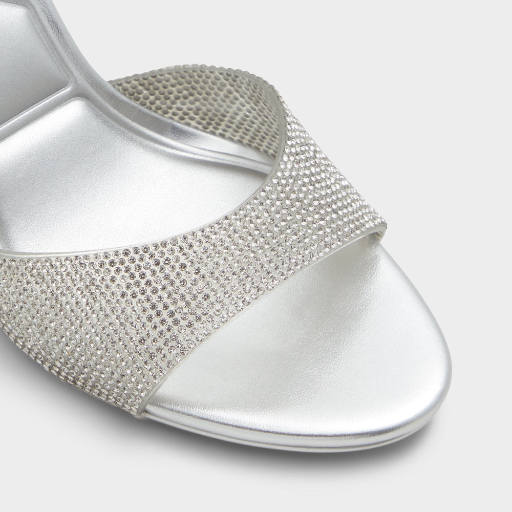 Aitana Silver Women's Heeled sandals - Slingback heeled sandal, Stiletto heel