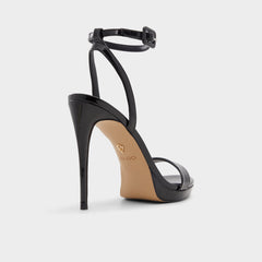 Katelina Black Women's Heeled sandals - Strappy heeled sandal, Stiletto platform