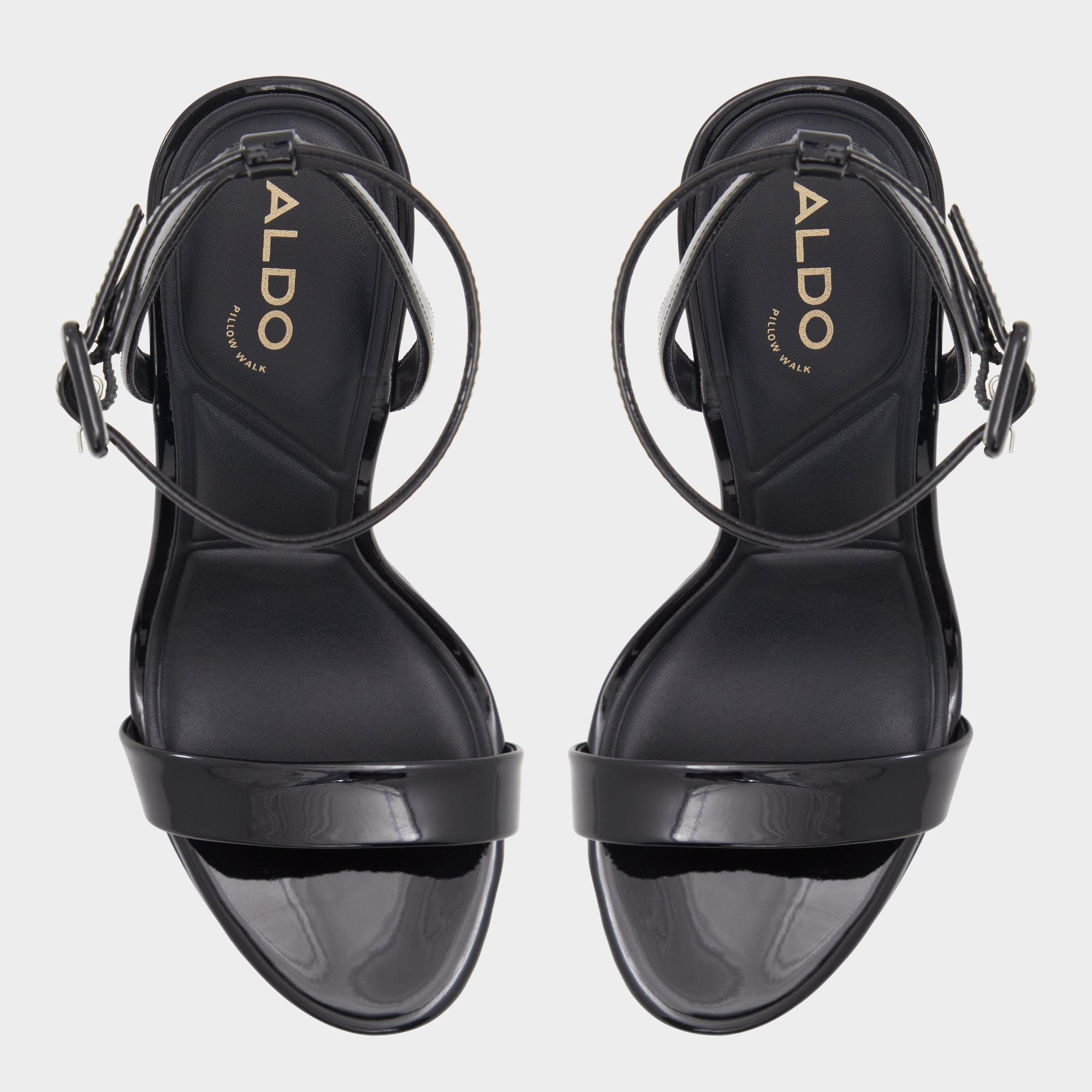 Katelina Black Women's Heeled sandals - Strappy heeled sandal, Stiletto platform